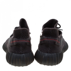 Yeezy x Adidas Black Cotton Knit Boost 350 V2 Sneakers Size 44.5