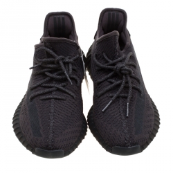 Yeezy x Adidas Black Cotton Knit Boost 350 V2 Sneakers Size 44.5