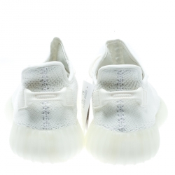 Yeezy x Adidas Cream White Cotton Knit Boost 350 V2 Sneakers Size 42.5