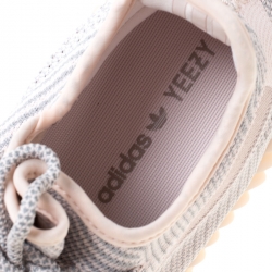 Yeezy x Adidas Light Pink/Grey Cotton Knit Boost 350 V2 Synth Non-Reflective Sneakers Size 44
