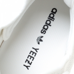 Pre Owned Yeezy x Adidas Cream White Cotton Knit Boost 350 V2 Sneakers Size 42.5
