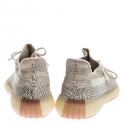 Pre Owned Yeezy x Adidas Mint Green/Cream Cotton Knit Boost 350 V2 Sneakers Size 45.5