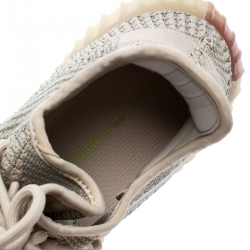 Pre Owned Yeezy x Adidas Mint Green/Cream Cotton Knit Boost 350 V2 Sneakers Size 45.5