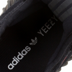 Yeezy x Adidas Black/Red Cotton Knit Boost 350 v2 Sneakers Size 42.5