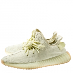 Pre Owned Yeezy x Adidas Butter Cotton Knit Boost 350 V2 Sneakers Size 42.5