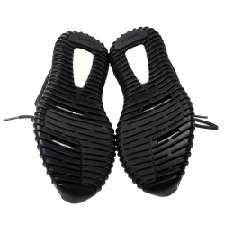 Pre Owned Yeezy x Adidas Pirate Black Cotton Knit Boost 350 Sneakers Size 45.5