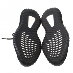 Pre Owned Yeezy x Adidas Core Black/Red Cotton Knit Boost 350 V2 Sneakers Size 43.5