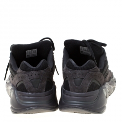 Yeezy x Adidas Black Technical Fabric And Suede Boost 700 V2 Vanta Sneakers Size 42