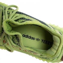 Yeezy X Adidas Green Cotton Knit 350 V2 Sneakers Size 42