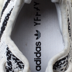 Yeezy x Adidas White/Black Knit  Fabric Boost 350 V2 Zebra Sneakers Size 37.5