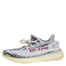 Yeezy x Adidas White/Black Knit  Fabric Boost 350 V2 Zebra Sneakers Size 37.5