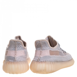 Yeezy x Adidas Light Pink/Grey  Knit Fabric Boost 350 V2 Synth Non-Reflective Sneakers Size 44