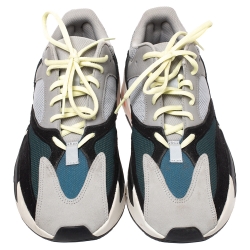 Pre Owned Yeezy x Adidas Multicolor Mix Media Boost 700 Wave Runner Sneakers Size 45.5