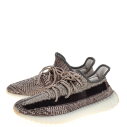 Yeezy x Adidas Black/Grey Cotton Knit Boost 350 V2 Zyon Sneakers Size 44