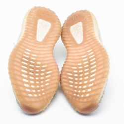 Pre Owned Yeezy x Adidas Beige/Grey Knit Fabric Boost 350 V2 Citrin Sneakers Size 43 1/3