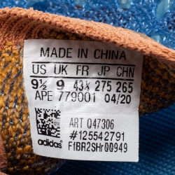 Pre Owned Yeezy x Adidas Multicolor Knit Fabric Boost 380 Blue Oat Reflective Sneakers Size 43 1/3