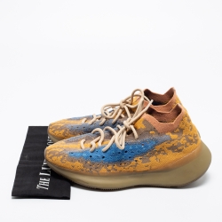 Pre Owned Yeezy x Adidas Multicolor Knit Fabric Boost 380 Blue Oat Reflective Sneakers Size 43 1/3