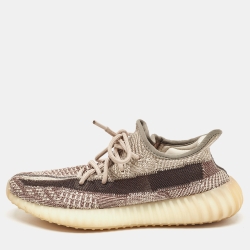 X Brown/grey Knit Fabric Boost 350 V2 Zyon Sneakers