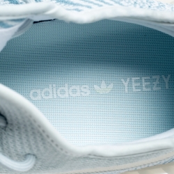 Pre Owned Yeezy x Adidas Green/White Cotton Knit Boost 350 V2 Sneakers Size 46