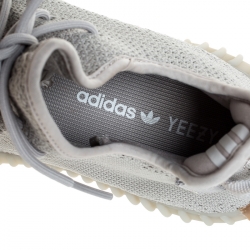 مملوكة مسبقًا Yeezy x Adidas Grey Cotton Knit Boost 350 V1 Sneakers Size 41.5