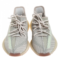 Pre Owned  حذاء رياضي يزي × أديداس بوست 350 V2 قطن وشبك متعدد الألوان مقاس 41.5