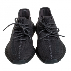 مملوكة مسبقًا حذاء رياضي ييزي × أديداس بوست 350 V2 شبكة وقطن أسود مقاس 42