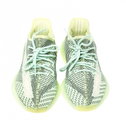 مملوكة مسبقًا  حذاء رياضي يزي × أديداس بوست 350 V2 شبك وقطن أسود وأخضر نيون مقاس 42.5