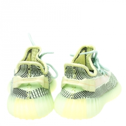 مملوكة مسبقًا  حذاء رياضي يزي × أديداس بوست 350 V2 شبك وقطن أسود وأخضر نيون مقاس 42.5