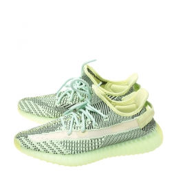 مملوكة مسبقًا  حذاء رياضي يزي × أديداس بوست 350 V2 شبك وقطن أسود وأخضر نيون مقاس 42.5