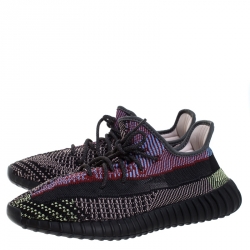 Pre Owned حذاء رياضي ييزي x اديداس بوست 350 V2 تريكو قطن أصفر مقاس 45