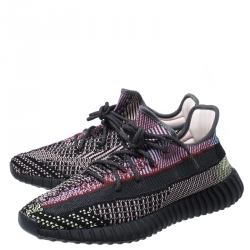 مملوكة مسبقًا Yeezy x Adidas Multicolor Knit Fabric Boost 350 V2 Sneakers Size 45.5