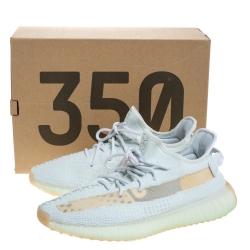 مملوكة مسبقًا حذاء رياضي ييزي x اديداس بوست 350 V2 تريكو قطن أخضر و أبيض مقاس 44