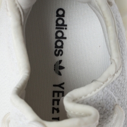 مملوكة مسبقًا Yeezy x Adidas Cream White Cotton Knit Boost 350 V2 Sneakers Size 41.5