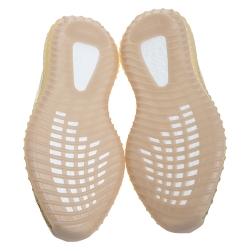 Pre Owned Yeezy Flax Cotton Knit Boost 350 V2 Sneakers Size 46