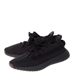 مملوكة مسبقًا  حذاء رياضي ييزي × اديداس بوست 350 V2 تريكو قطن رصاصي مقاس 40.5