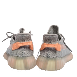 مملوكة مسبقًا Yeezy x Adidas Grey/Orange Cotton Knit True Form Boost 350 V2 Sneakers Size 42