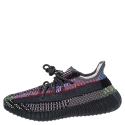 Pre Owned  حذاء رياضي ييزي × اديداس "بوست 350 ڨي2 يشيل" تريكو قطن متعدد الألوان مقاس 42.5