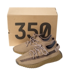 Pre Owned حذاء رياضي ييزي  x أديداس "بوست 350 ڨي2" تريكو قطن و شبك أسود مقاس 37.5