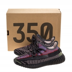 Pre Owned Yeezy x Adidas Multicolor Cotton Knit Boost 350 Yecheil Sneakers Size 36