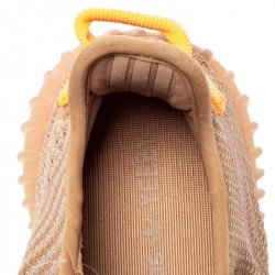 Pre Owned Yeezy x Adidas Beige Cotton Knit And Mesh Boost 350 V2 Clay Sneakers Size 36