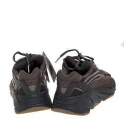 Pre Owned Yeezy x Adidas Grey Nubuck and Leather Boost 700 V2 Geode Sneakers Size 38