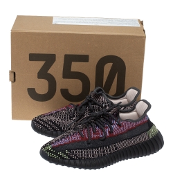 Pre Owned Yeezy x Adidas Multicolor Yecheil Cotton Knit Boost 350 V2 Sneakers Size 40.5