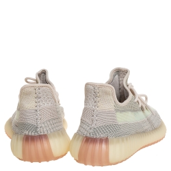 Pre Owned Yeezy x Adidas Pale Green Cotton Knit Boost 350 V2 Citrin Non Reflective Sneakers Size 44