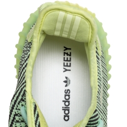 Pre Owned Yeezy x Adidas Green Cotton Knit Boost 350 V2 Yeeree Sneakers Size 45.5