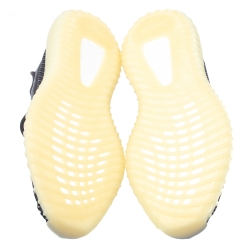 مملوكة مسبقًا Adidas Yeezy Black Cotton Knit Boost 350 V2 Carbon Sneakers Size 44 2/3