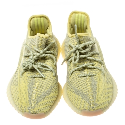 Pre Owned Yeezy x Adidas Yellow Cotton Knit Boost 350 V2 Marsh Sneakers Size 40