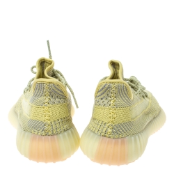 Pre Owned Yeezy x Adidas Yellow Cotton Knit Boost 350 V2 Marsh Sneakers Size 40