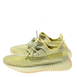 Pre Owned Yeezy x Adidas Yellow Cotton Knit Boost 350 V2 Marsh Sneakers Size 40