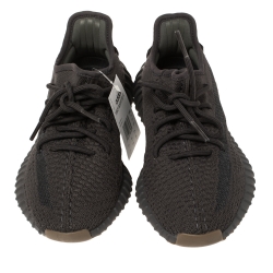 مملوكة مسبقًا  حذاء رياضي ييزي و اديداس "سيندر" بوست 350 في2 تريكو قطن رصاصي داكن مقاس 37 1/3