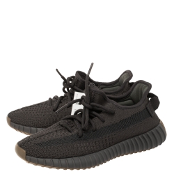 مملوكة مسبقًا  حذاء رياضي ييزي و اديداس "سيندر" بوست 350 في2 تريكو قطن رصاصي داكن مقاس 37 1/3